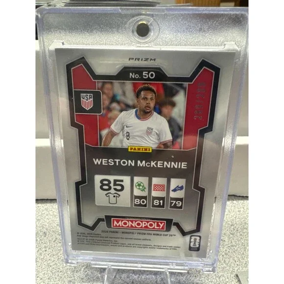 2026 Panini Prizm FIFA World Cup Cards #50 Weston McKennie – US, Brown /299 - Picture 2 of 2